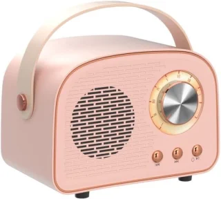 Retro Vintage Draagbare Bluetooth Speaker (Roze)