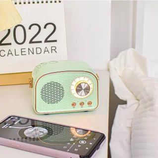 Retro Vintage Radio Luidspreker - Donkergroen