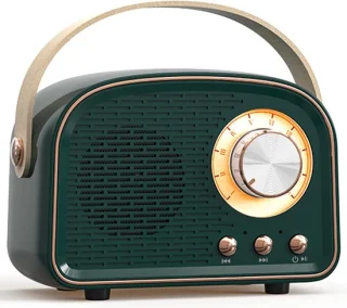 Retro Vintage Radio Luidspreker - Donkergroen