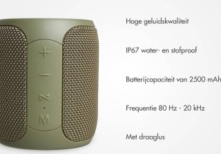 Selencia AquaPlay Bluetooth Speaker Army Green