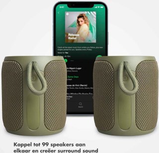 Selencia AquaPlay Bluetooth Speaker Army Green