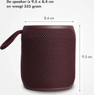 Selencia AquaPlay Bluetooth Speaker Bordeaux