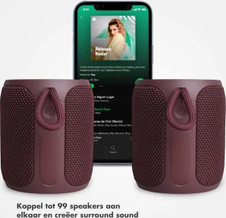 Selencia AquaPlay Bluetooth Speaker Bordeaux