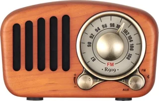 Somstyle Vintage Mini Bluetooth Speaker Walnoothout Bruin