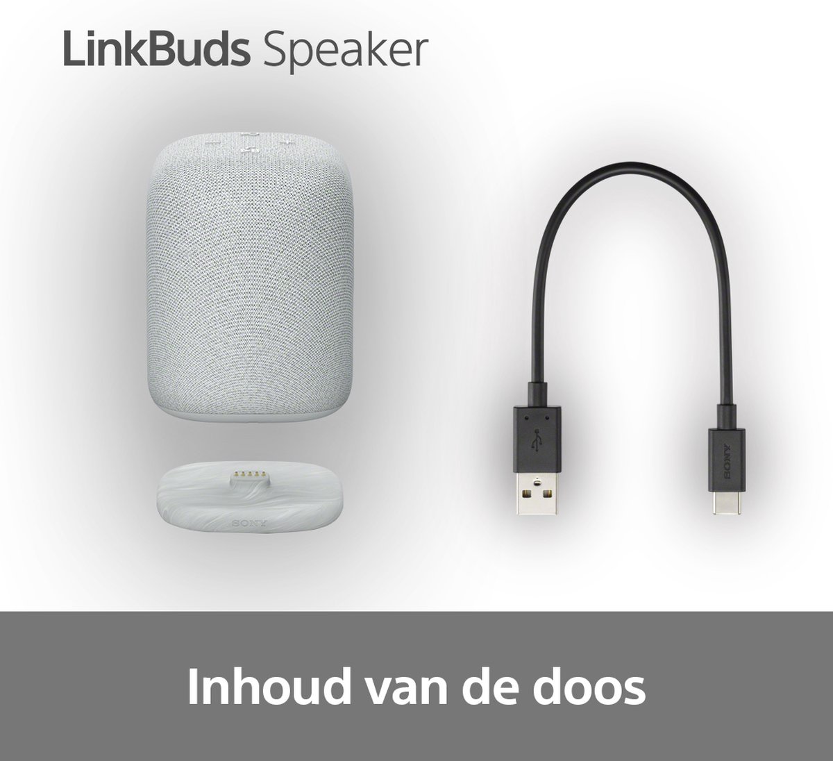 Sony LinkBuds Draadloze Bluetooth Speaker Grijs