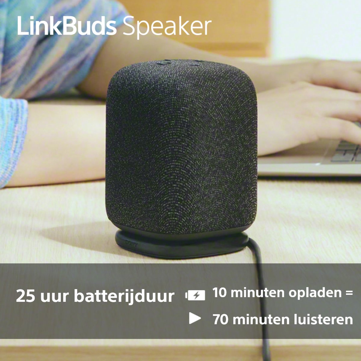 Sony LinkBuds Draadloze Bluetooth Speaker Zwart