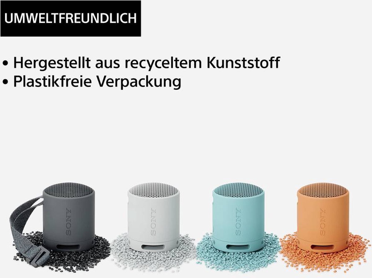 Sony SRS-XB100 Bluetooth Speaker Grijs