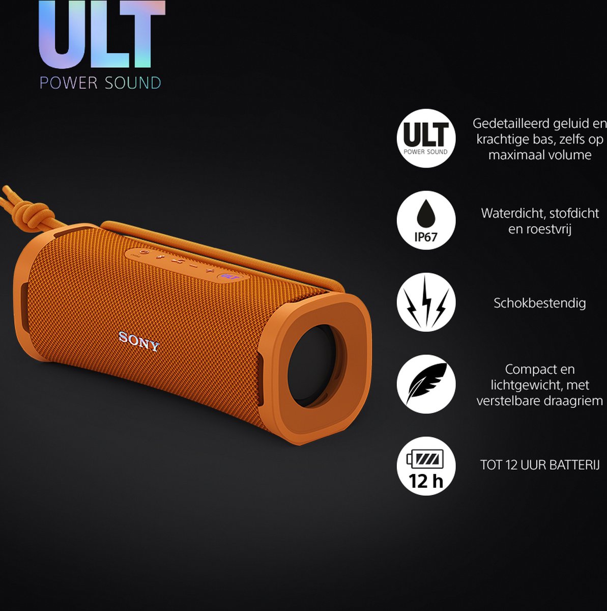 Sony ULT Field 1 Bluetooth Speaker Oranje