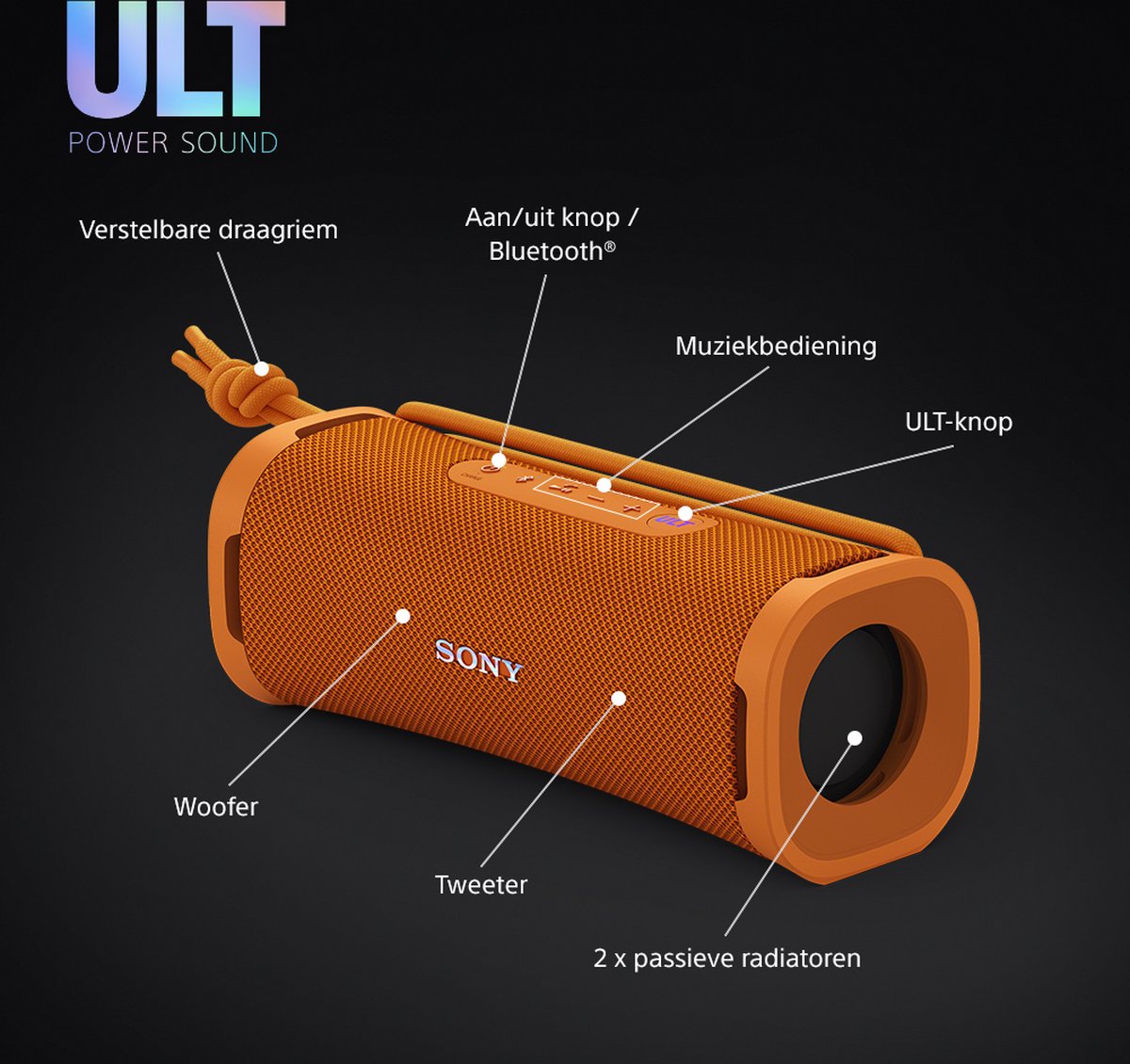 Sony ULT Field 1 Bluetooth Speaker Oranje