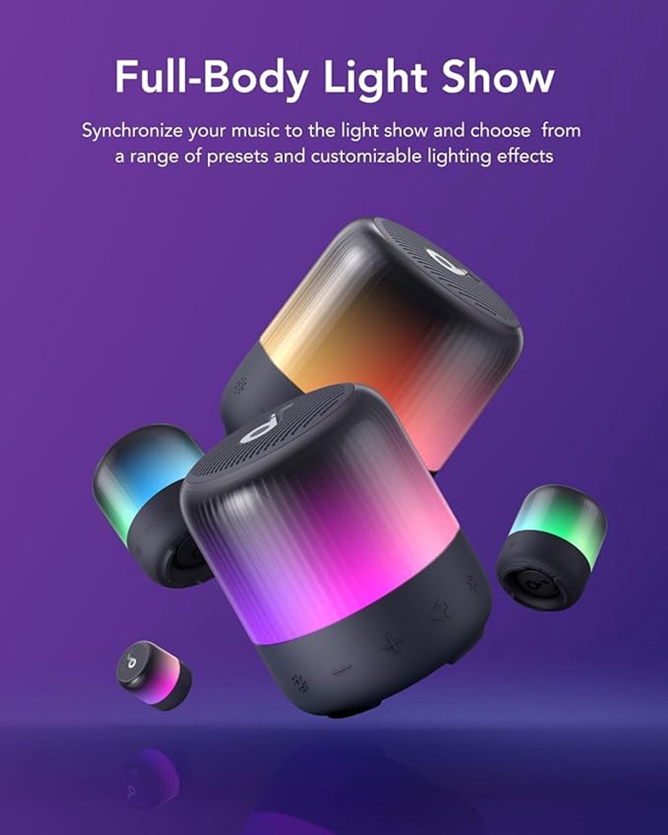 Soundcore Glow Mini Mono Draadloze Luidspreker Zwart