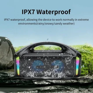 Stemily Bluetooth Speaker 90W Bluetooth 5.3 Waterproof Powerbank