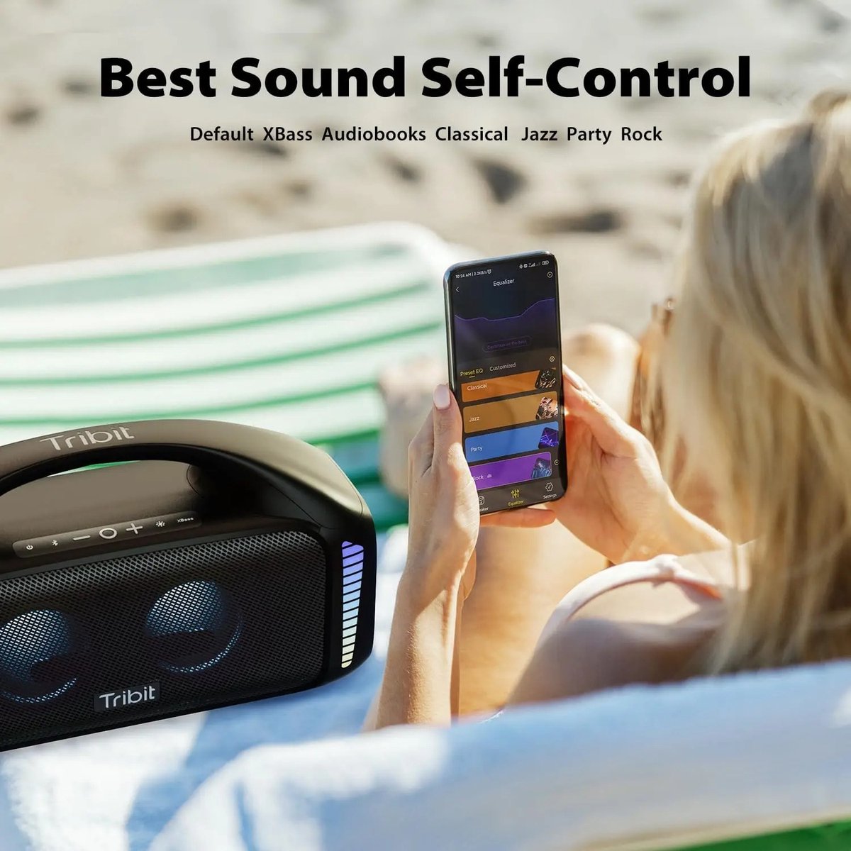 Stemily Bluetooth Speaker 90W Bluetooth 5.3 Waterproof Powerbank