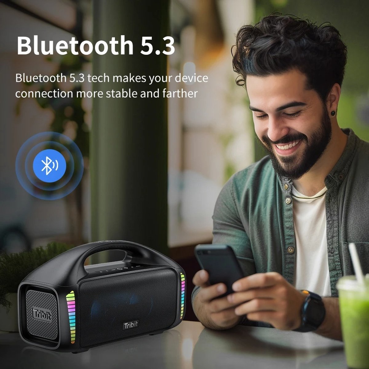 Stemily Bluetooth Speaker 90W Bluetooth 5.3 Waterproof Powerbank