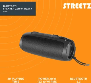 Streetz S350 Bluetooth Speaker Zwart