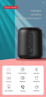 Super Bass Draadloze Bluetooth Mini Speaker IPX4 Waterdicht