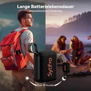 SYTIFRO Draagbare Bluetooth-luidspreker Zwart