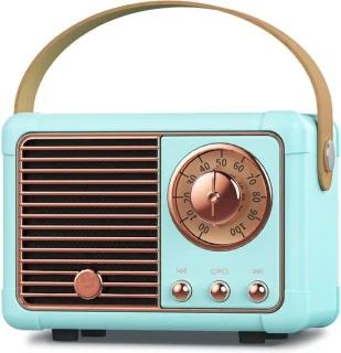 TENZHVXI Retro Bluetooth-luidspreker (Vintage radio) - Blauw