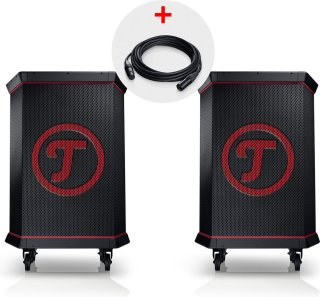 Teufel ROCKSTER Stereo Set Portable Bluetooth Speaker 2-kanaals DJ Mixer 2x Stereo Inputs