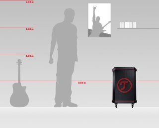 Teufel ROCKSTER Stereo Set Portable Bluetooth Speaker 2-kanaals DJ Mixer 2x Stereo Inputs