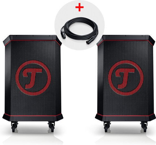 Teufel ROCKSTER Stereo Set Portable Bluetooth Speaker 2-kanaals DJ Mixer 2x Stereo Inputs