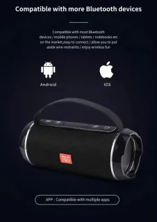 T&G Draagbare Bluetooth Speaker Zwart