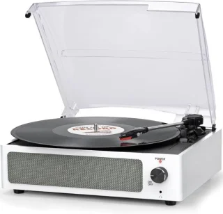 Thuys Platenspeler Retro Wit