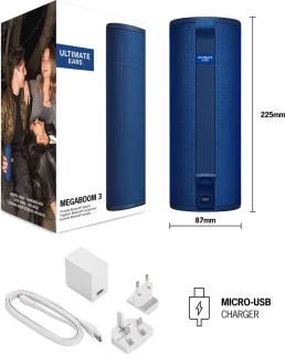 Ultimate Ears MEGABOOM 3 Draadloze Bluetooth Speaker Lagoon Blue