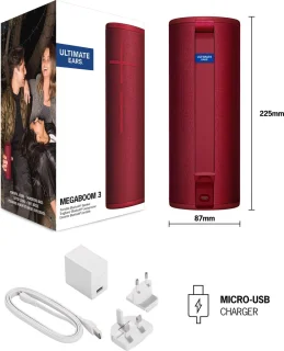 Ultimate Ears MEGABOOM 3 Draadloze Bluetooth Speaker Sunset Red