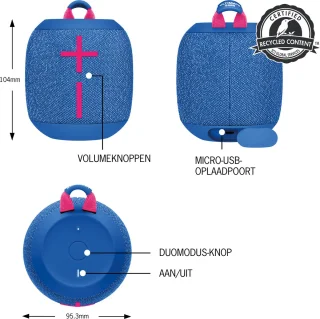 Ultimate Ears WONDERBOOM 3 Bluetooth Speaker Performance Blue
