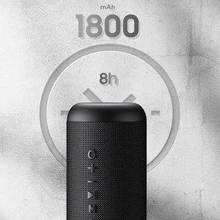 USAMS Draadloze Waterdichte Speaker 1800mAh Zwart