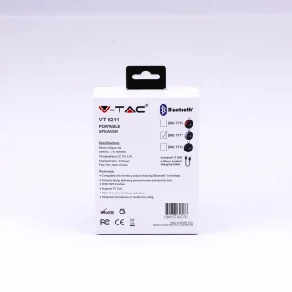 V-TAC VT-6211-G Bluetooth Clip Speaker Grijs