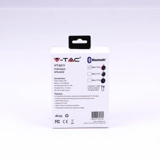 V-TAC VT-6211-RD Bluetooth Clip Speaker Rood