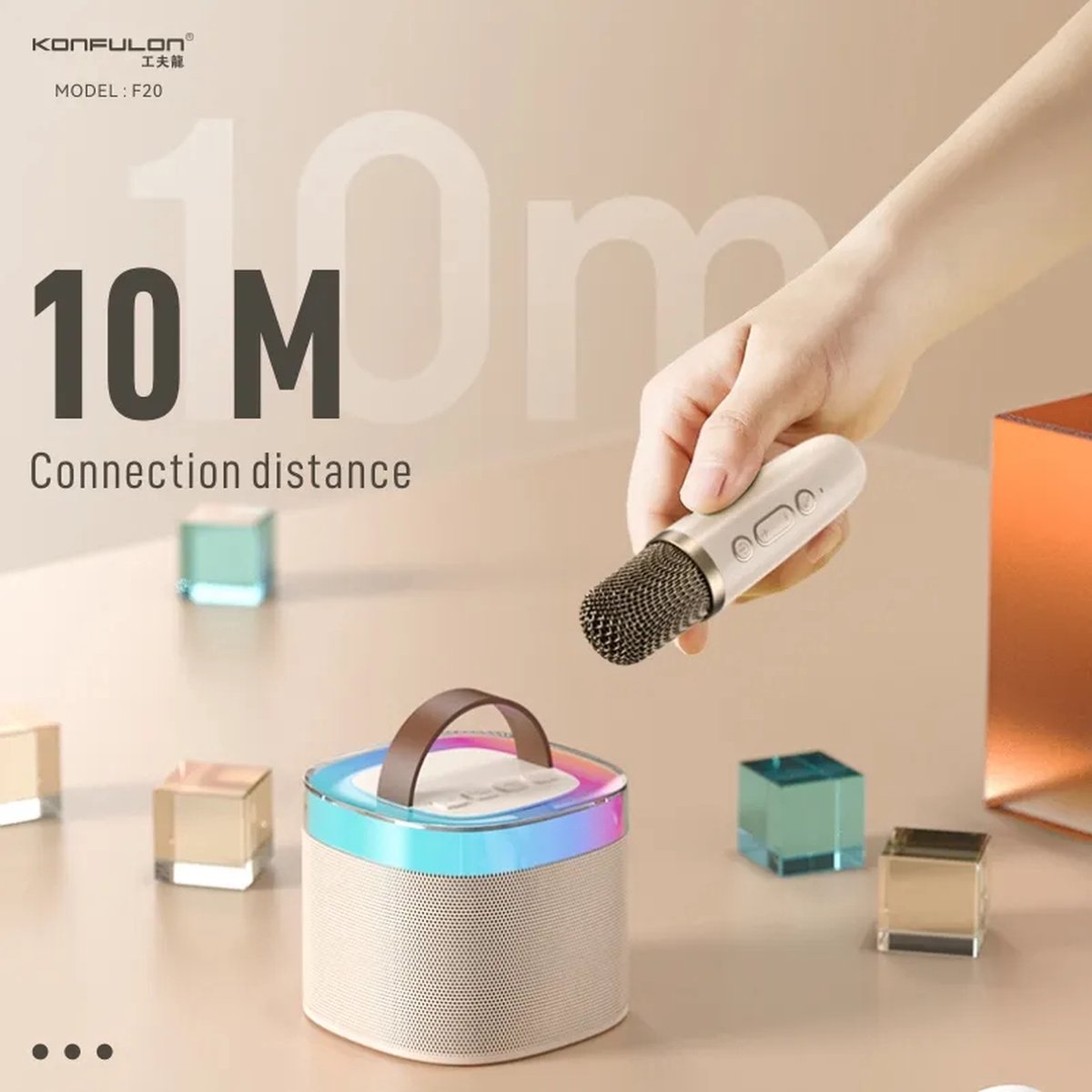 Viatel Mini Karaoke Bluetooth Speaker Met Microfoon
