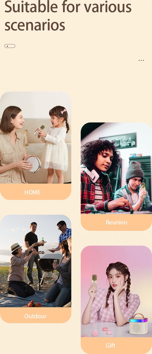 Viatel Mini Karaoke Bluetooth Speaker Met Microfoon