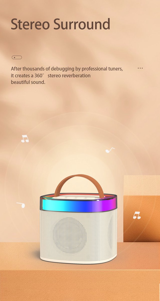 Viatel Mini Karaoke Bluetooth Speaker Met Microfoon