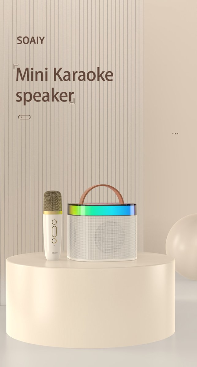 Viatel Mini Karaoke Bluetooth Speaker Met Microfoon