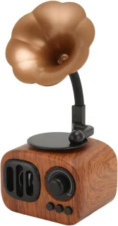 Vintage draadloze radio mini-grammofoon