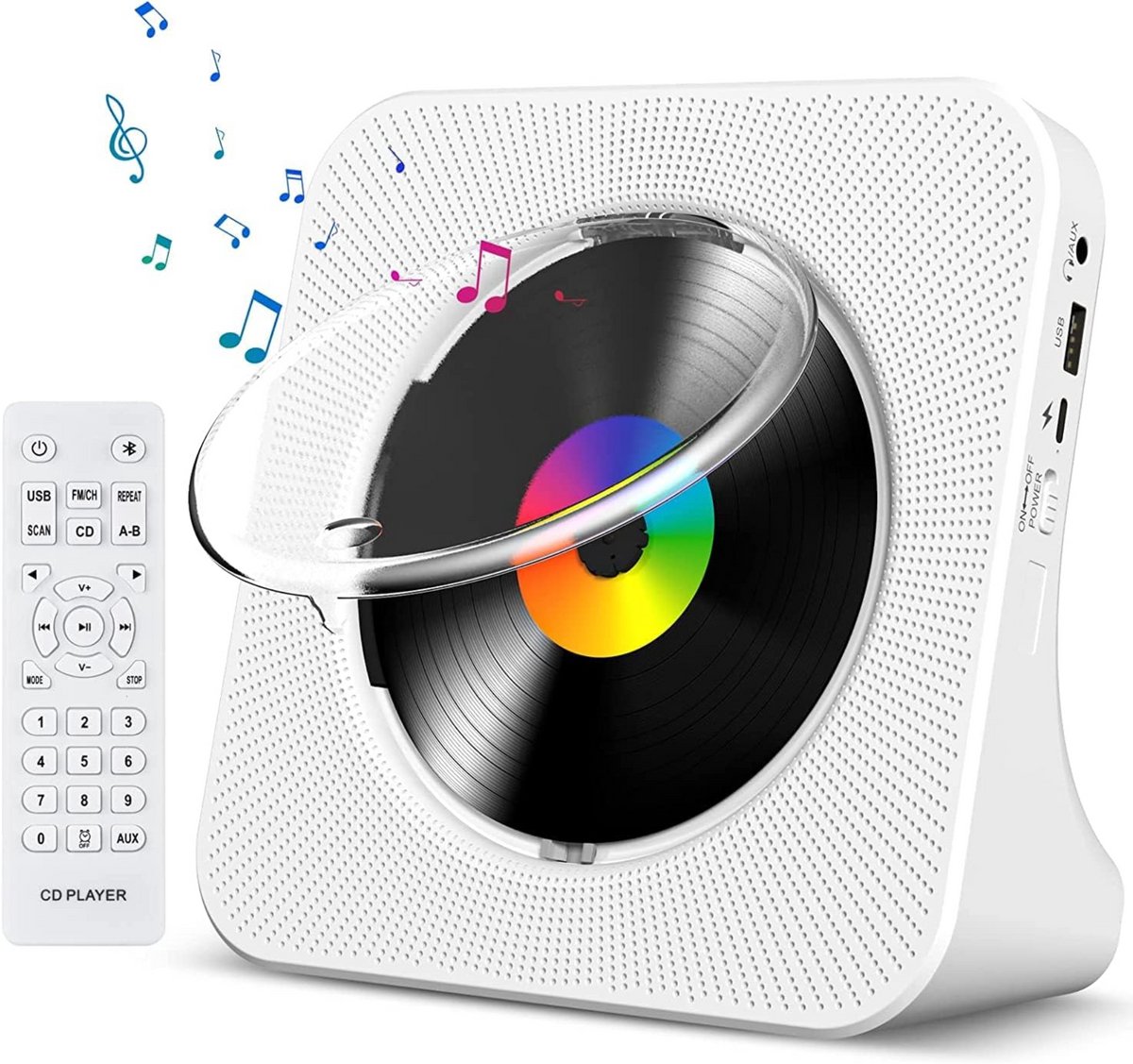 De Vizual Draagbare CD Speler met Bluetooth in één oogopslag