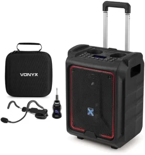 Vonyx SPLASH300 draagbare speaker met draadloze sportheadset