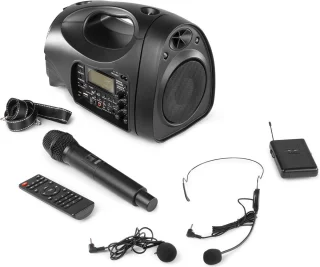 Vonyx ST016 draagbare Bluetooth speaker met 2 microfoons