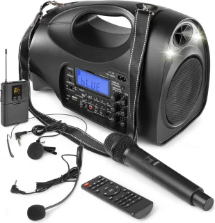 Vonyx ST016 draagbare Bluetooth speaker met 2 microfoons
