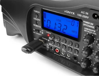 Vonyx ST016 draagbare Bluetooth speaker met 2 microfoons