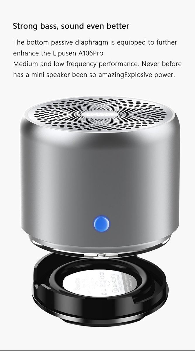 Waterdichte Bluetooth Mini-luidspreker Zwart