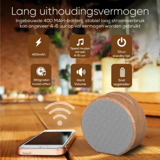 Woodsound Draadloze Bluetooth Speaker