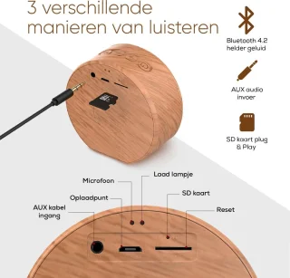 Woodsound Draadloze Bluetooth Speaker