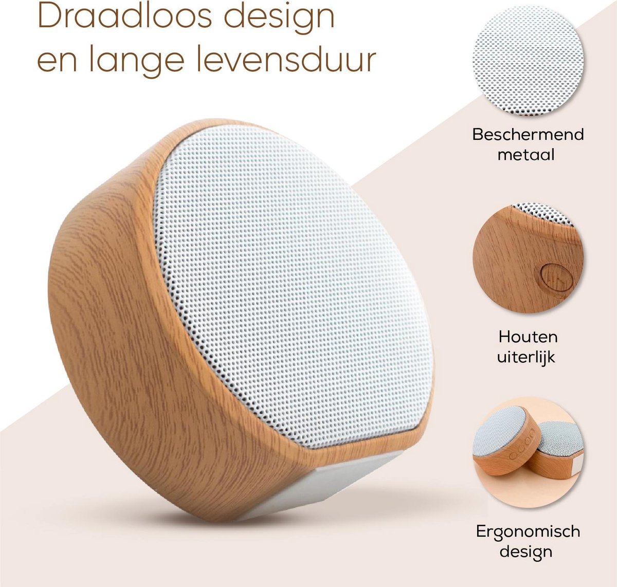 Woodsound Draadloze Bluetooth Speaker