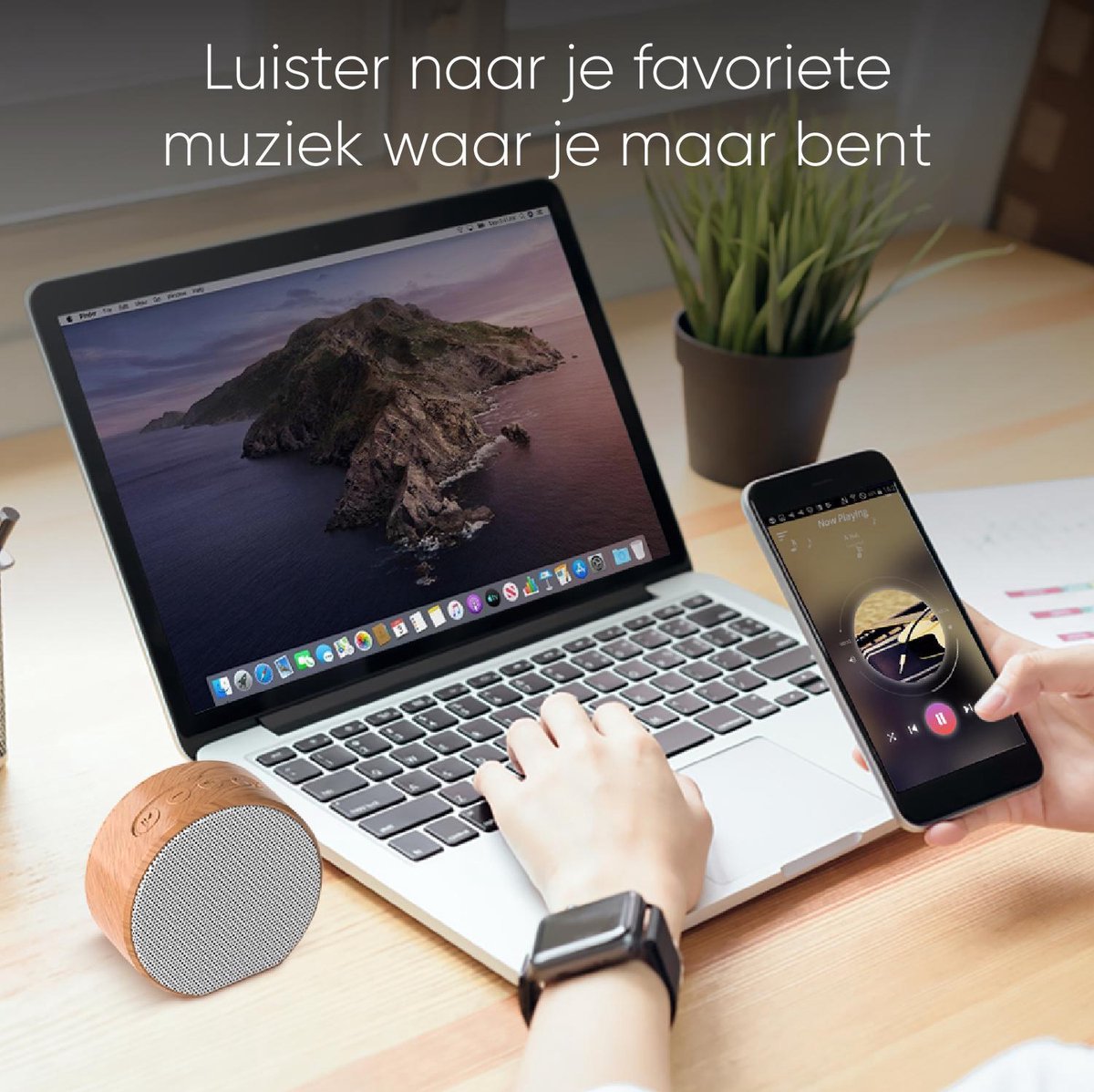 Woodsound Draadloze Bluetooth Speaker