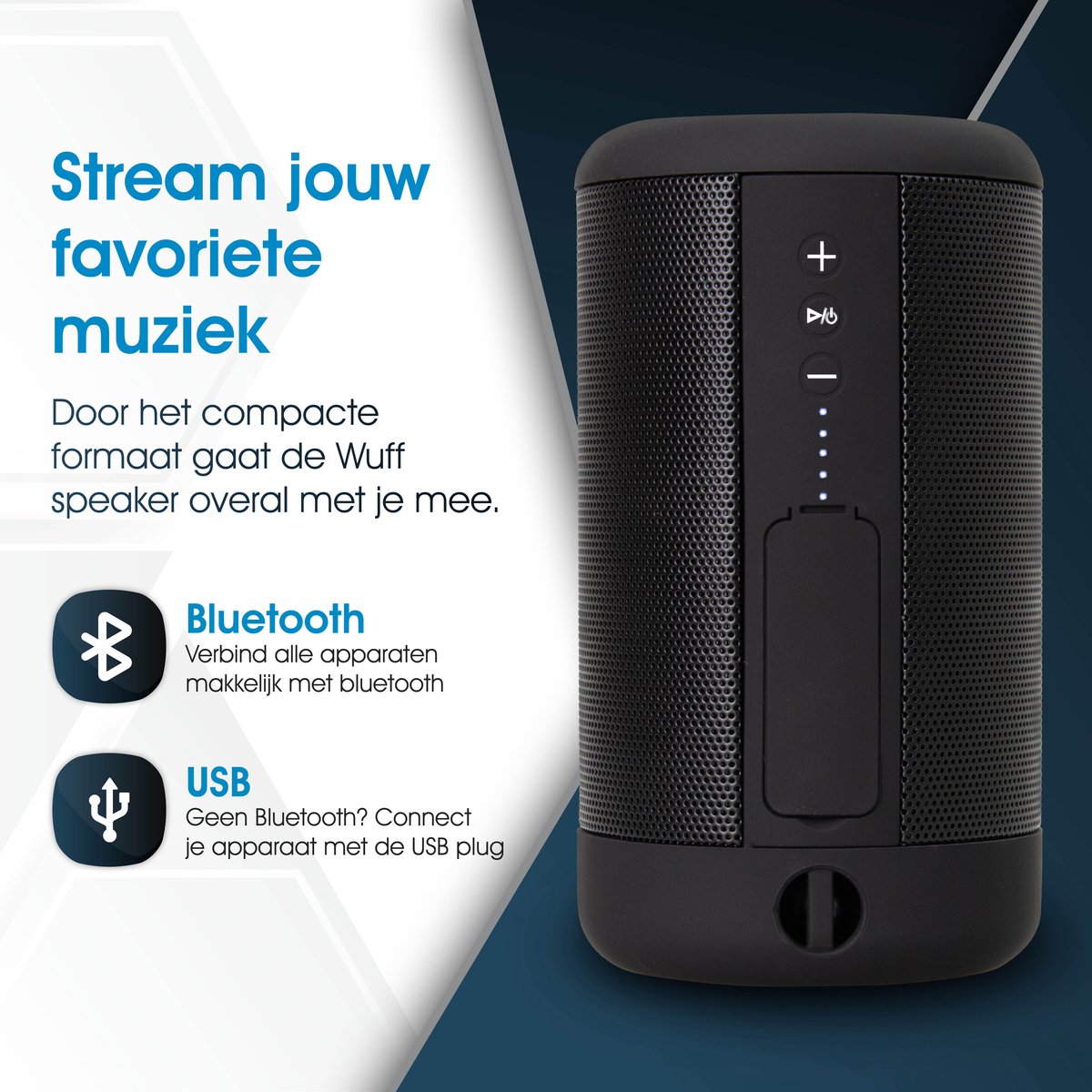 Wuff Speakers Bluetooth Speaker Zwart