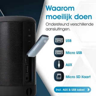 Wuff Speakers Bluetooth Speaker Zwart