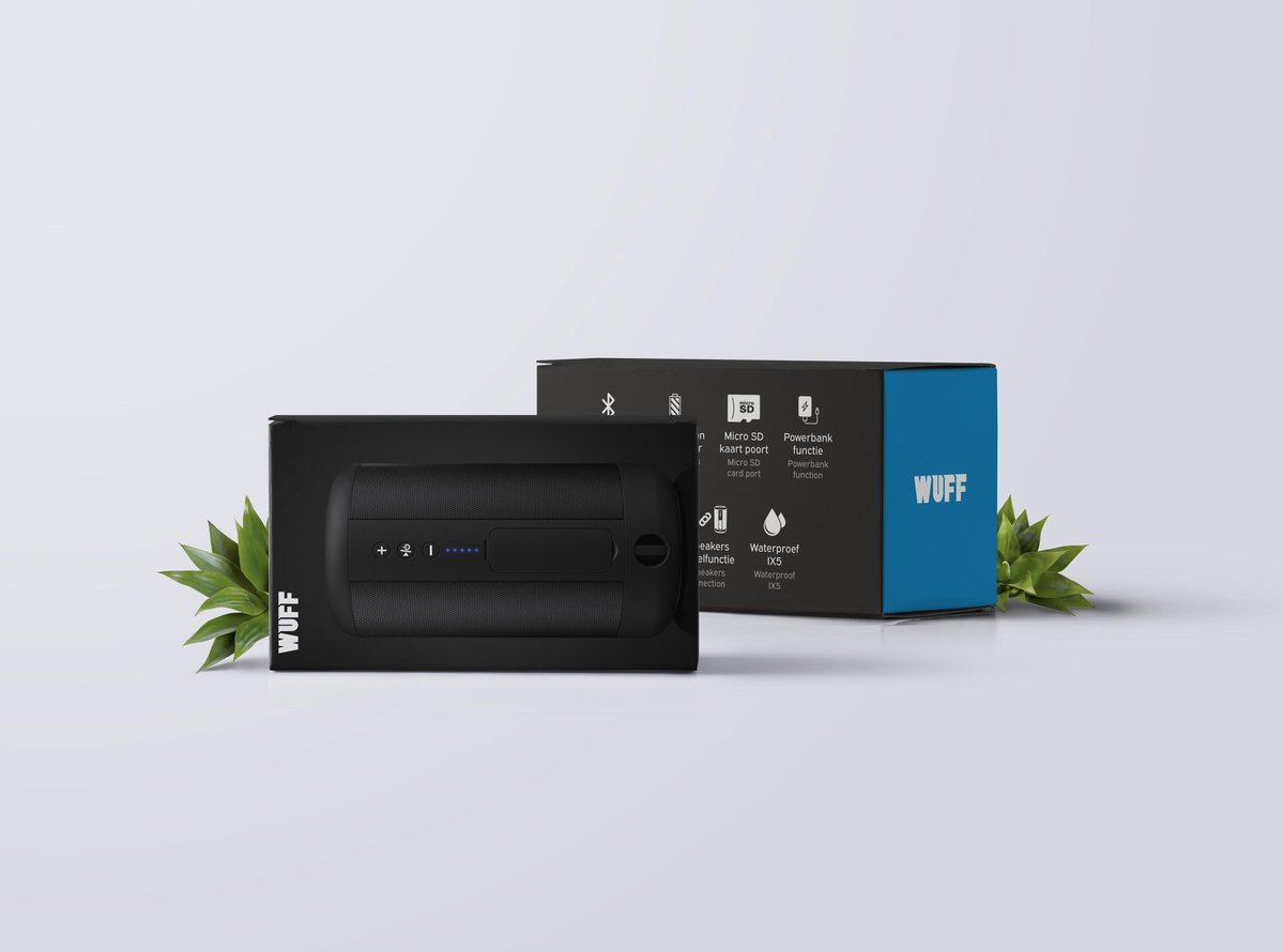 Wuff Speakers Bluetooth Speaker Zwart